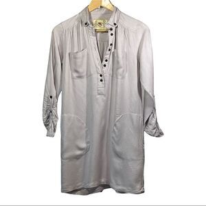 FRENCH CONNECTION Women’s Long Sleeve Mini Shirt Dress Light Purple Size 2